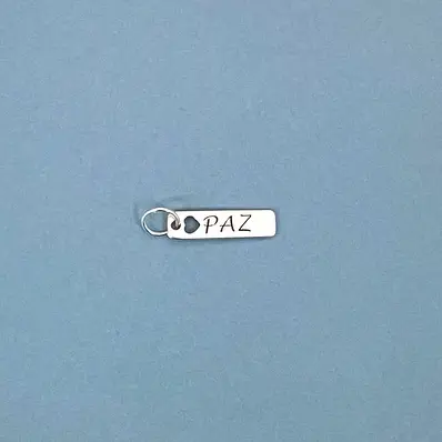PINGENTE PLAQUINHA PAZ